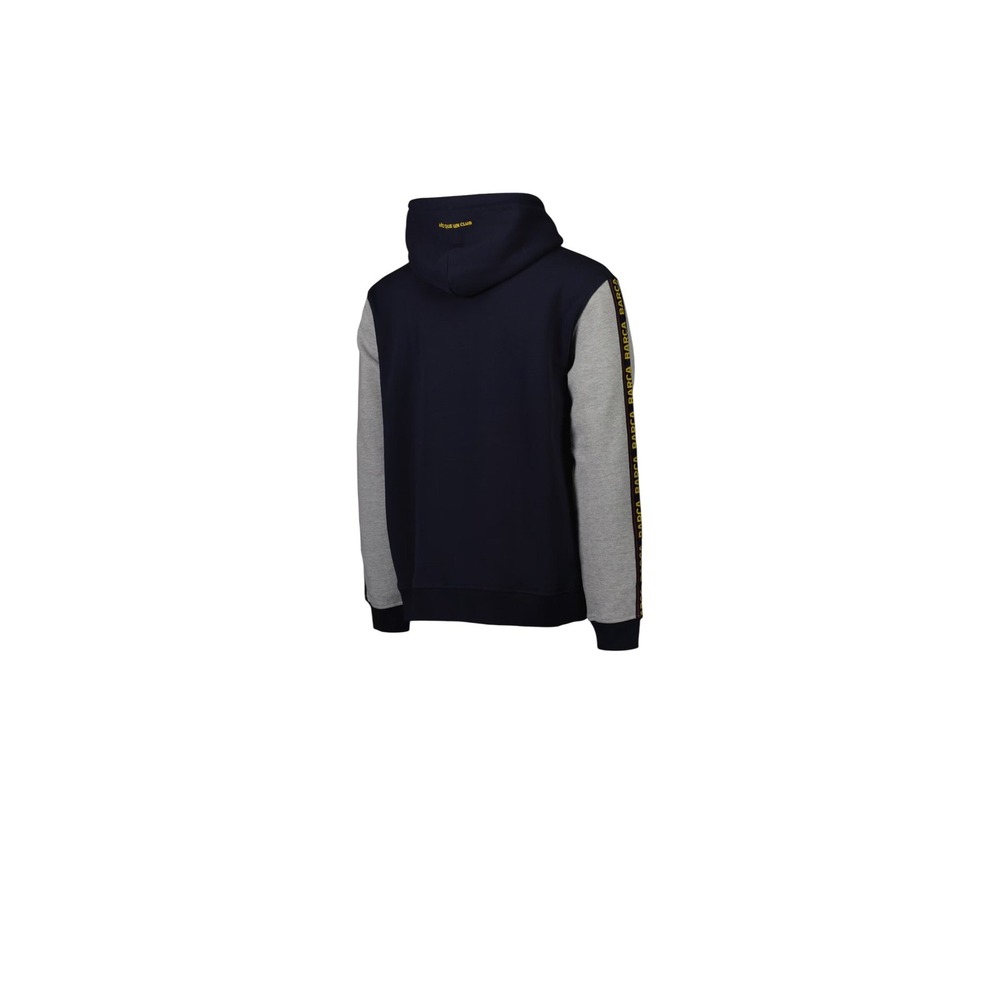 FC Barcelona Hoodie Men Navy Gray Athletic Club‎ Crest Logo Pullover XXL